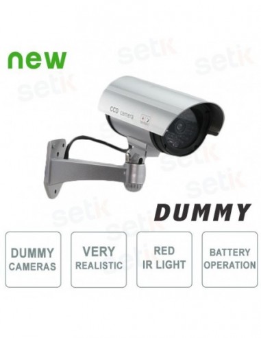 LED rouge Caméra de vidéo surveillance factice 